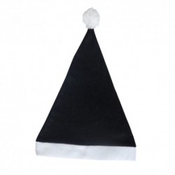 Gorro papa noel negro 30x43 cm