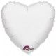 Globo corazon blanco foil helio 18 45 cm