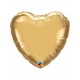 Globo corazon Chrome oro Qualatex 45 cm unidad