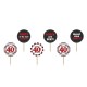 Toppers para cupcake 40 cumpleanos pinchos 92 cm 6 uds