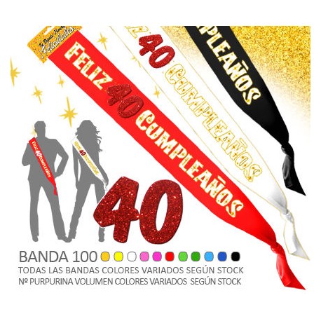 Banda Welcome 40's Original Cumpleaños✔️ por sólo 2,07 €. Envío en 24h.  Tienda Online. . ✓. Artículos de decoración  para Fiestas.