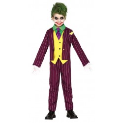 Disfraz payaso loco Joker infantil niño tallas