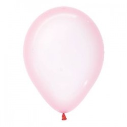 Globos cristal pastel rosado 50 uds 30 cm