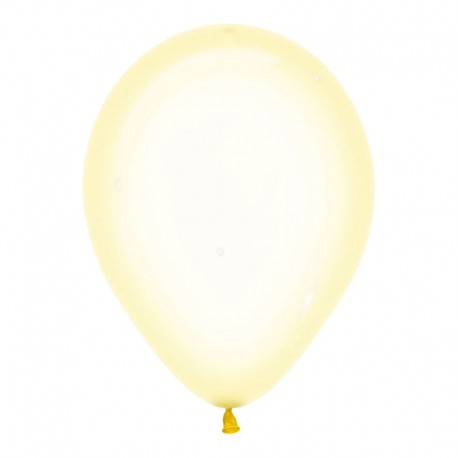 Globos cristal pastel amarillo 50 uds 30 cm