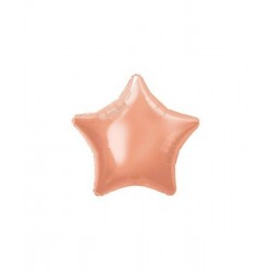 Globo estrella rosa dorado 20" helio o aire 50 cm