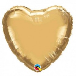 Globo corazon oro Chrome 45 cm