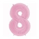 Globo numero 8 rosa pastel 66 cm