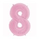 Globo numero 8 rosa pastel 66 cm