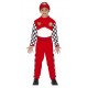 Disfraz piloto formula 1 rojo infantil