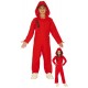 Disfraz ladron mono rojo capucha infantil