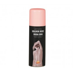 Maquillaje en espray rosa dorado 75 ml para pelo y cuerpo