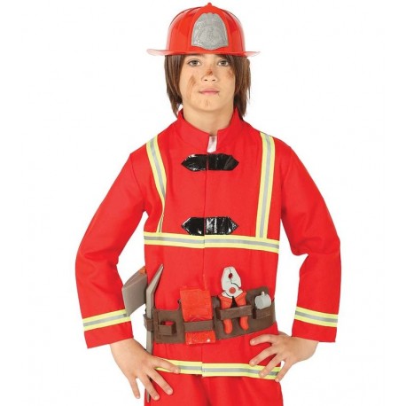 Cinturon de bombero con casco y accesorios