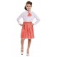 Falda roja lunares blancos pin up anos 50 infantil