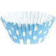 Cup cake azul lunares blancos 25 uds