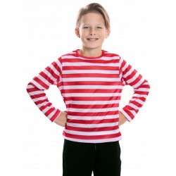 Camiseta wally rayas rojas y blancas infantil