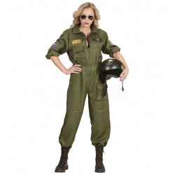 Disfraz piloto de jet de combate top gun mujer