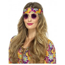 Gafas anos 60 moradas hippie