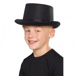 Sombrero chistera negra infantil para nino copa