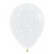 Globo transparente estrellas blancas 30 cm 10 und