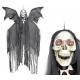 Figura esqueleto con alas de 165 cm para decoracion halloween