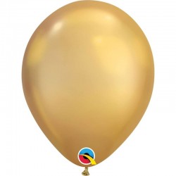 Globo Chrome Qualatex oro 100 uds 7"