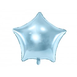 Globo forma estrella 48 cm azul cielo
