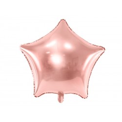 Globo forma estrella 48 cm rosa dorado