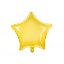 Globo forma estrella 48 cm amarilla