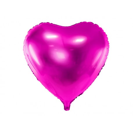 Globo forma corazon 45 cm rosa fucsia