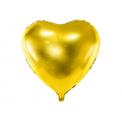 Globo forma corazon 45 cm oro