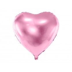Globo forma corazon 45 cm rosa claro