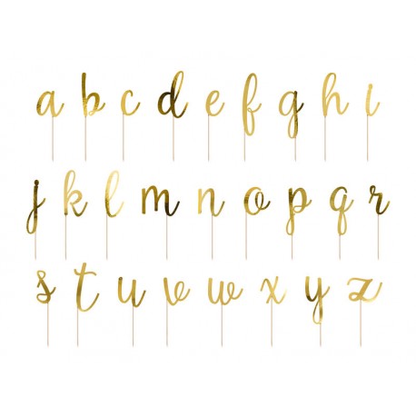 Toppers alfabeto dorado unidad de letra