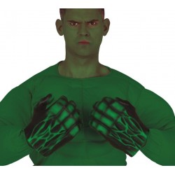 Punos verdes similar Hulk la masa