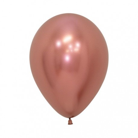 Globo reflex rosa dorado R12 30 cm crome