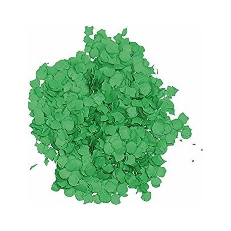 Bolsa de confeti verde 1 kg unicolor