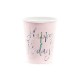 Vasos cumpleanos rosas 6 uds
