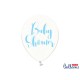 Globos transparentes baby shower azul 6 uds