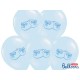 Globos patucos bebe azules 6 uds 30 cm