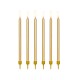 Velas cumpleanos plateadas largas 125 cm