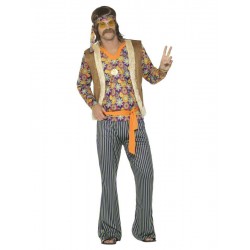 Disfraz Hippie anos 60 hombre talla L o M