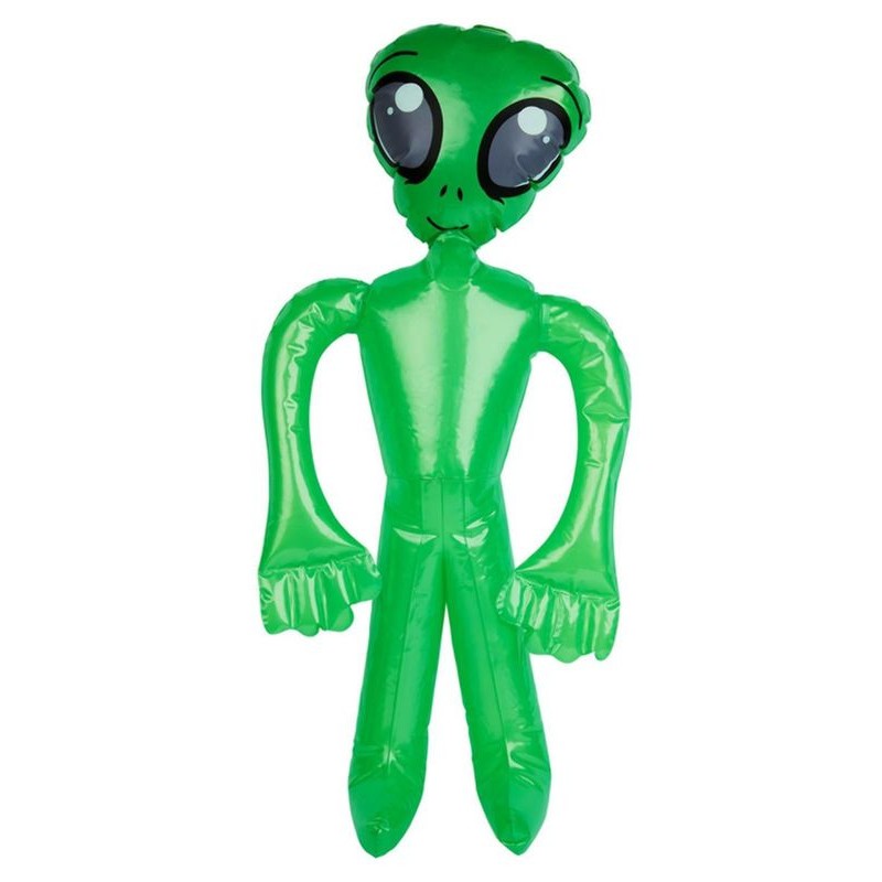 Alien verde hinchable 75 cm - Tusdisfracesbaratos.com