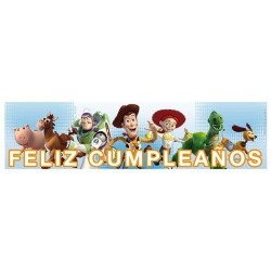 Cartel Feliz Cumpleanos Toy Story 90x20 cm