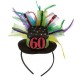 Diadema con gorro plumas 60 cumpleanos