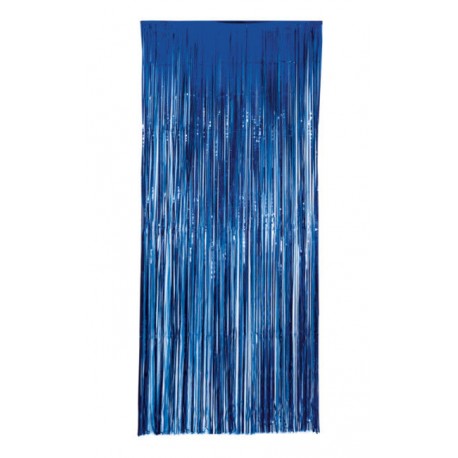 Cortina azul metalizada 1x240 cm