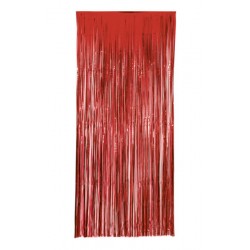 Cortina rojo metalizada 1x240 cm