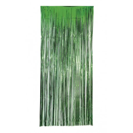 Cortina verde metalizada 1x240 cm