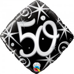 Globo 50 cumpleanos diamante 46 cm