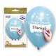 Globo primera comunion azul personalizable 8 UDS