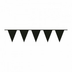 Guirnalda banderines triagulares negros 10 mt