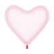 Globos corazones rosa cristal 50 uds 30 cm